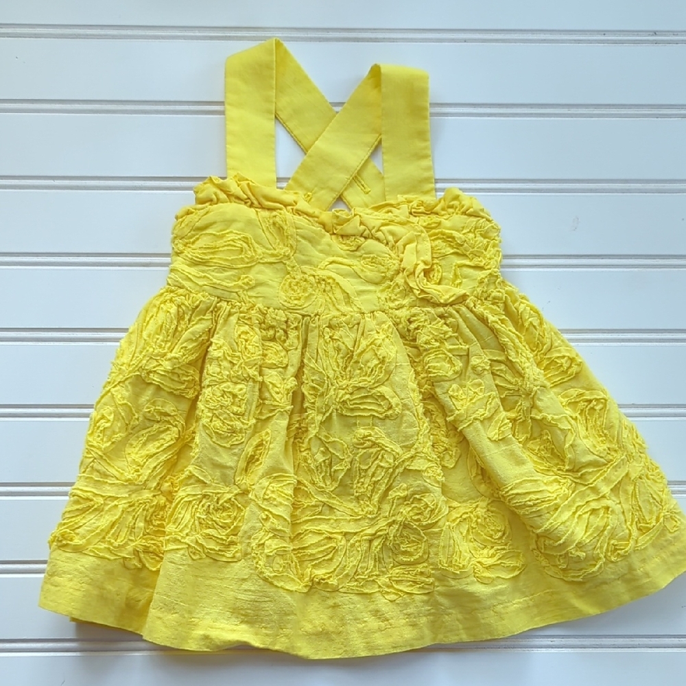 Rare Editions Yellow Kids Casual Dress